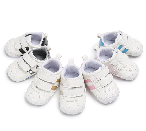 Baby Velcro White Sports Shoes