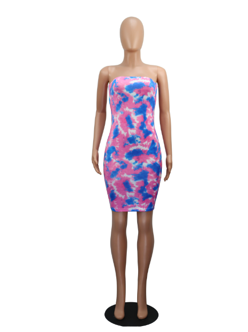 Off-shoulder dress detail view