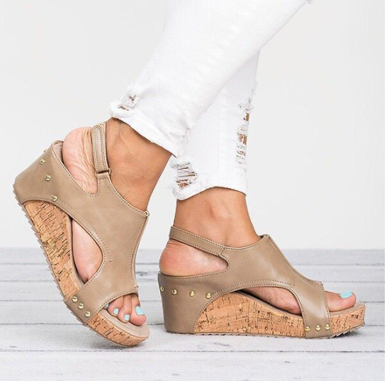 Wedge Open Toe Sandals Image 2