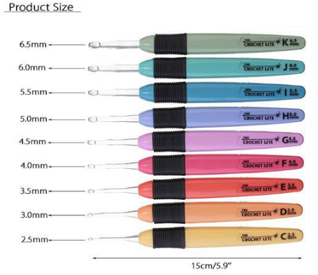 LED Crochet Hooks Set