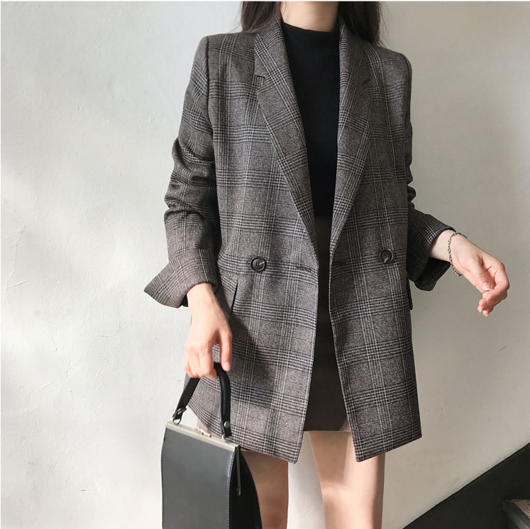 Double-breasted blazer front view