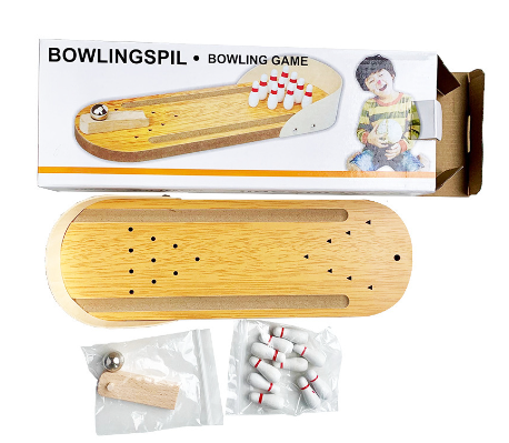 Wooden Mini Bowling Set Image 1