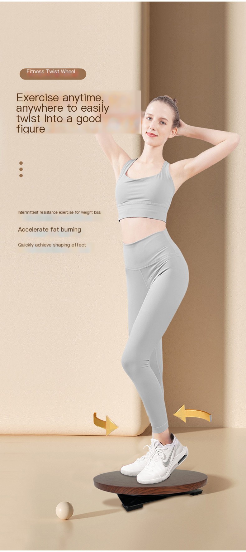 Home Twisting Waist Fitness Disc in Use