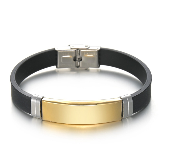 Hip Hop Bad Bunny Stainless Steel Silicone Bracelet Bangle Image 3