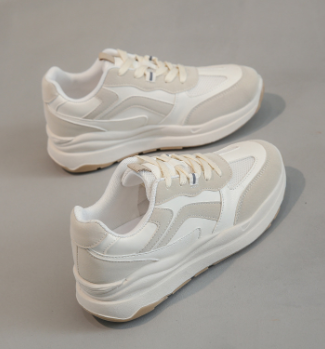 Classic Beige Sneakers Image 2
