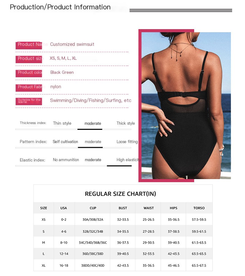 One-Piece Bikini Black