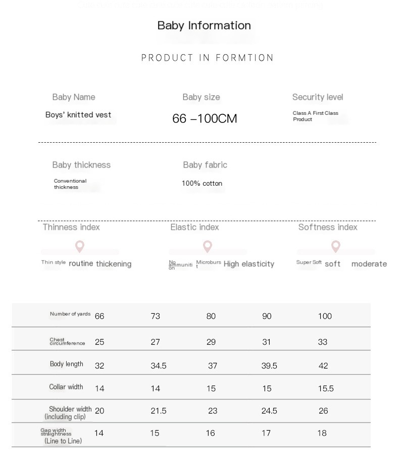 Baby's Knitted Vest Autumn and Winter Wool Vest Male Baby's Outgoing Clothing Baby's Wool Vest Children's Knitted Vest