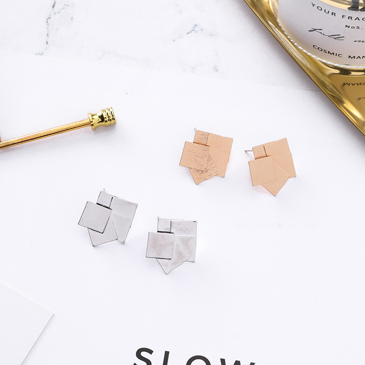 Geometric Layered Earrings