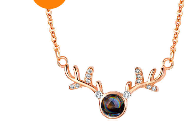 Antler Necklace Rose Gold 0198