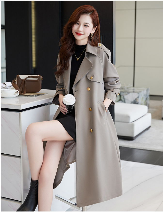 Trendy Over-the-knee Coat