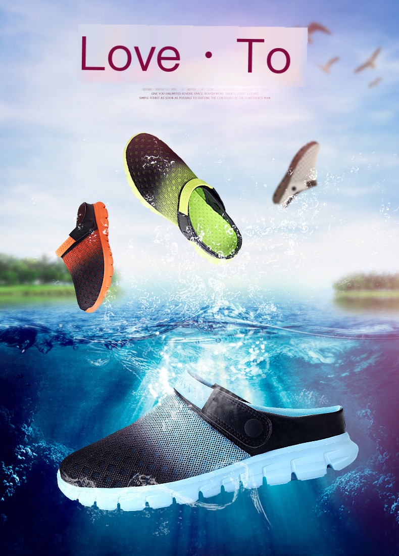 Men's Plus Size Mesh Slippers