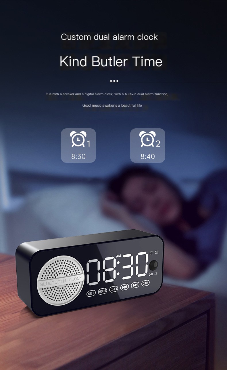 Bluetooth Clock Speaker Image 1