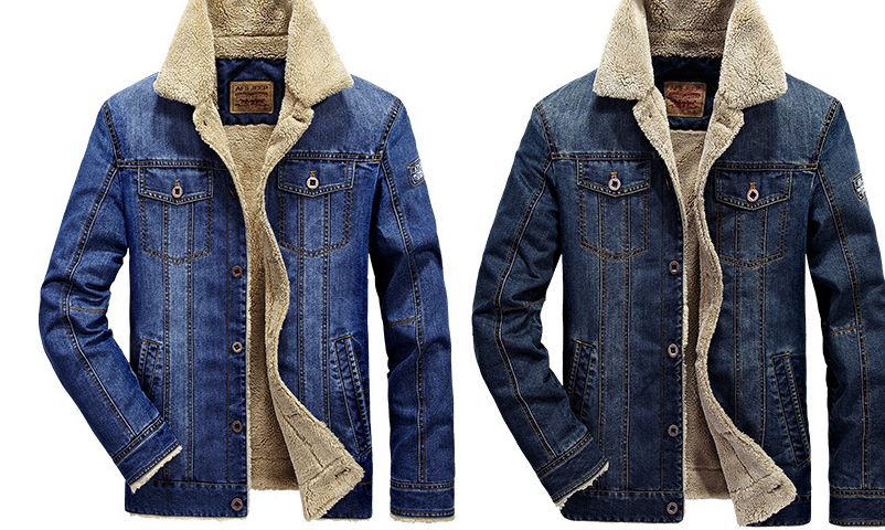 Fleece Denim Jacket Detail View