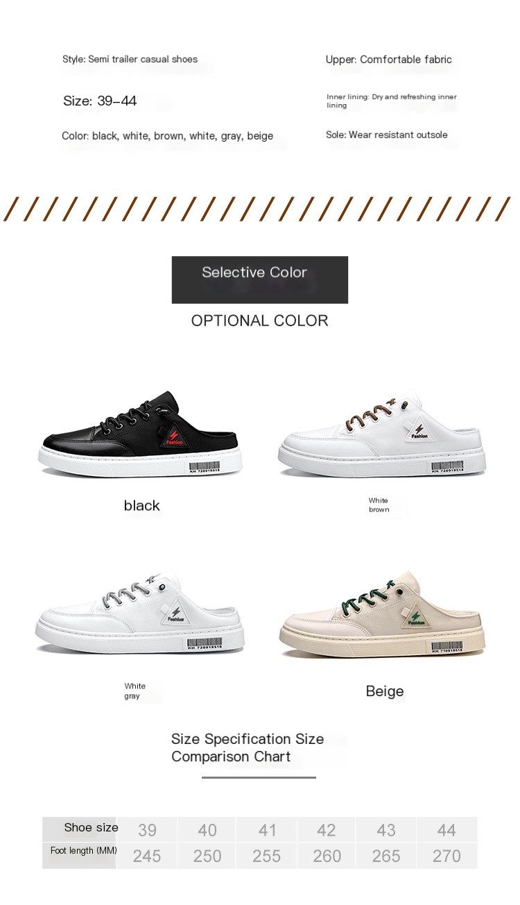 Men's Half-Drag Shoes