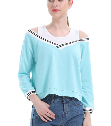 Fashion Casual Women's Long-sleeved Striped Loose Top Image 2
