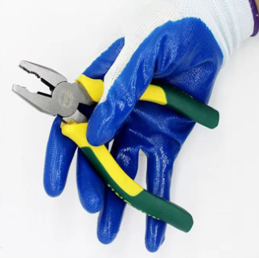 Nylon Labor Gloves - Orange Red