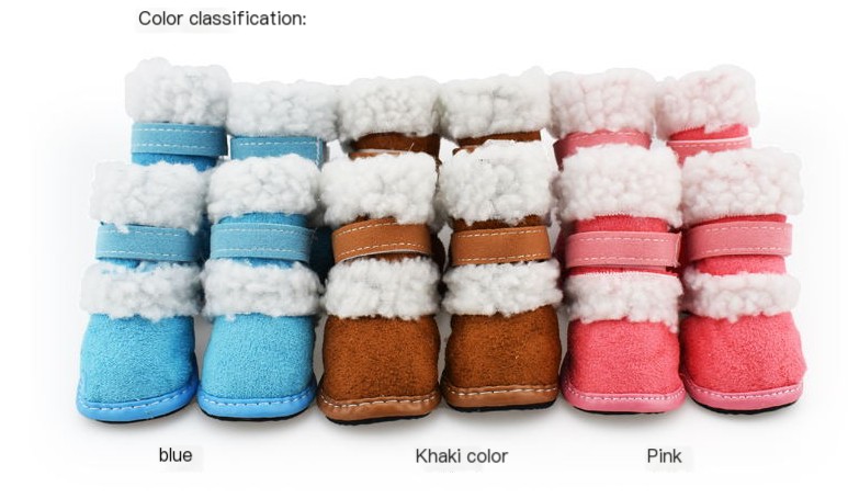 Thick Lamb Wool Pet Shoes 2