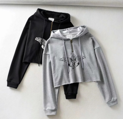 Grey Angel Print Polo