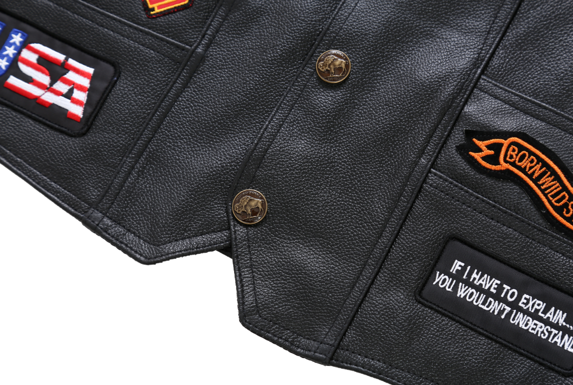 Harley leather vest image 2