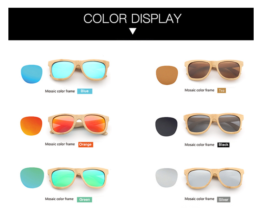 Stylish Bamboo Frame Sunglasses