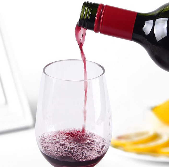 Transparent PET Wine Glasses