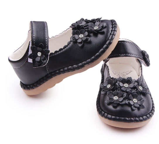 Rhinestone Five-Petal Flower Baby Shoes