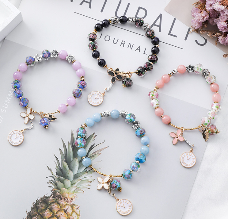 Vintage Flower Crystal Bracelet