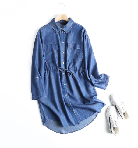 Vestido de denim Tencel Imagem 4