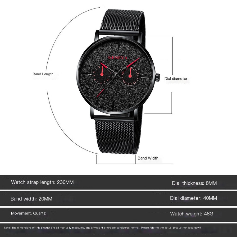 GENEVA British-style Alloy Mesh Watch