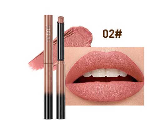 Long lasting matte lipstick, non stick eyeliner, waterproof cosmetics tools, 12 colors image