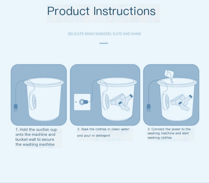 Mini Portable Ultrasonic Turbo Washer