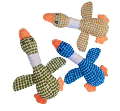 Plush Dog Toy - Green Wild Goose