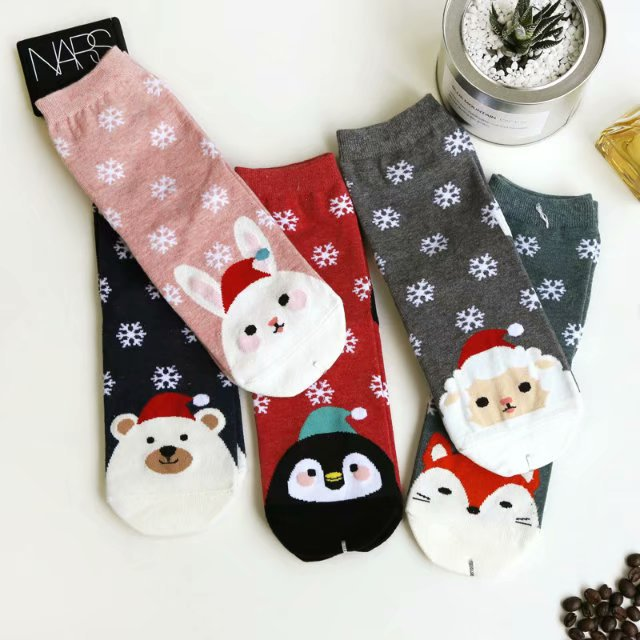 Cartoon Socks Gray