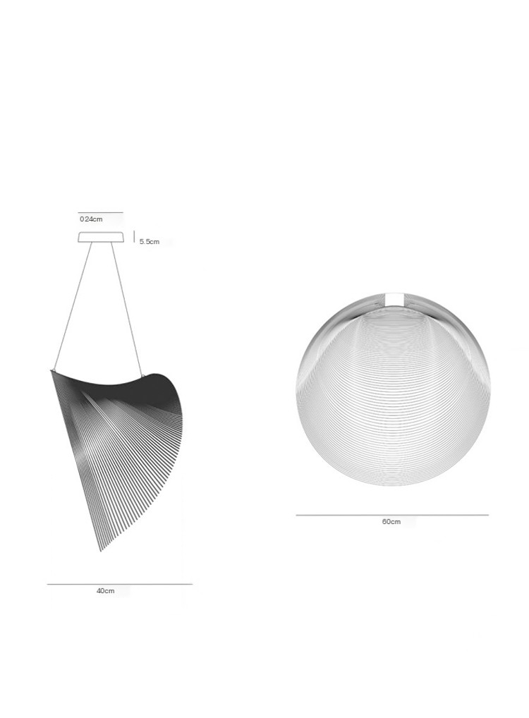 Cône en Bois Contemporary Chandelier Image 1