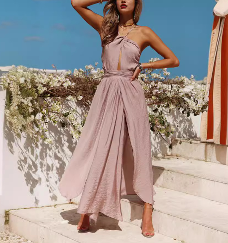 Side View of Backless Dress