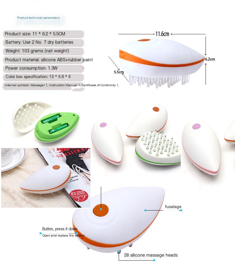 Electric Head Massager Comb