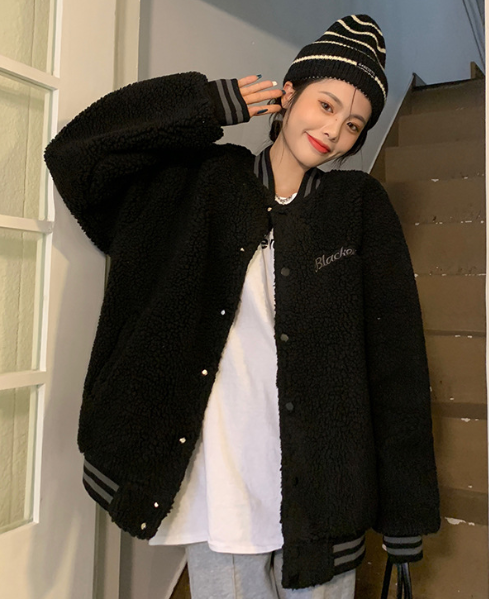 Stussy Lambswool Baseball Jacket Image 4