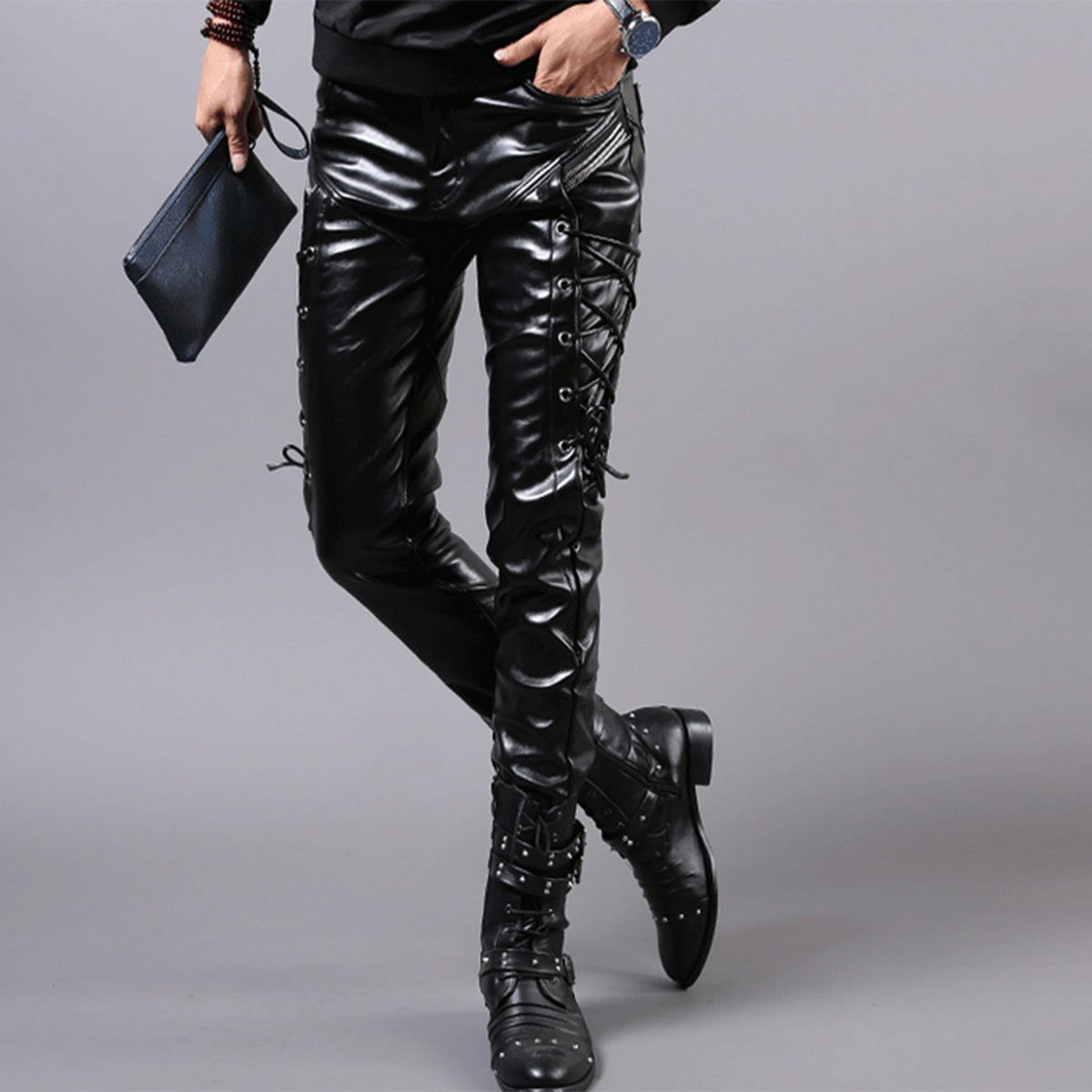 Leather Pants in Different Angles