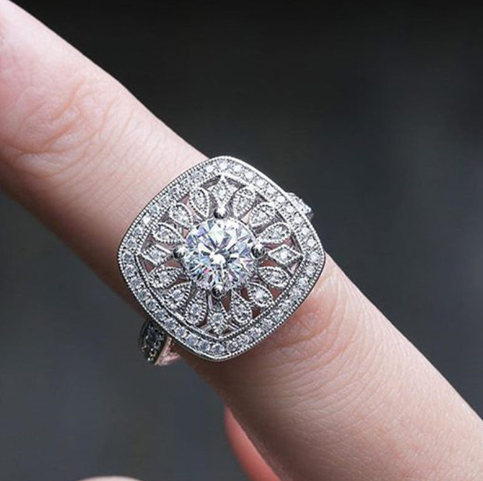 Floral Hollow Ring Detail 1