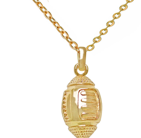Rugby Pendant Necklace Champagne