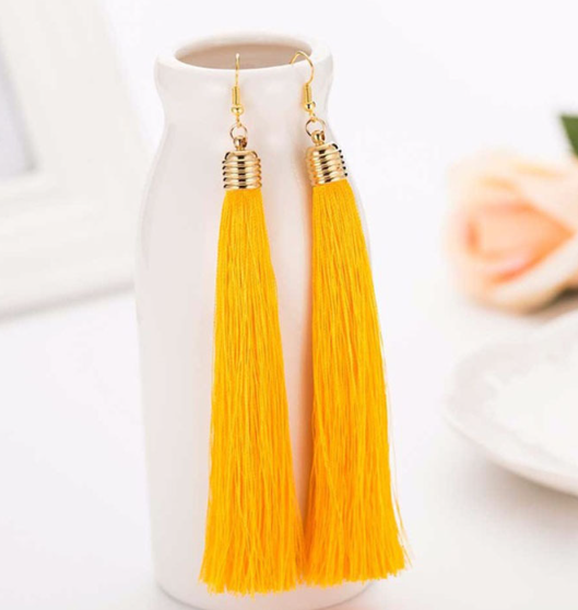 Long Tassel Earrings - Image 2