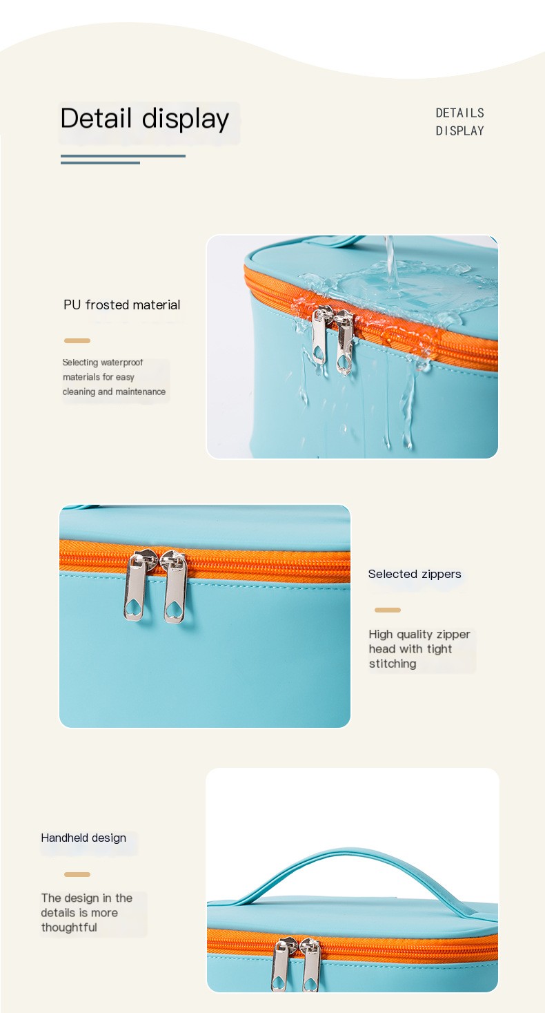 Korean Version PU Waterproof Cosmetic Bag 6