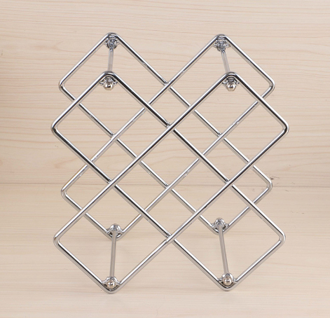 Metal Honeycomb Wine Rack - Rose Gold