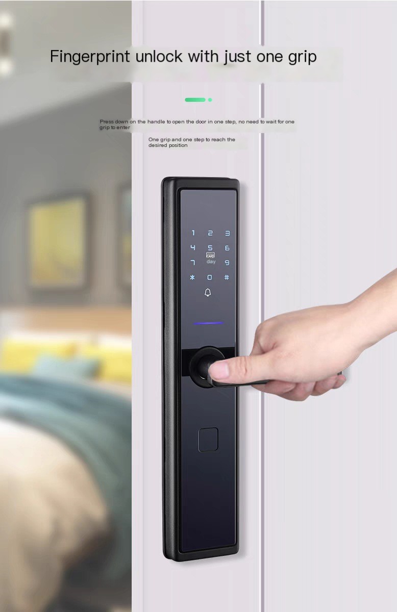 Graffiti WIFI Home Security Door Password Fingerprint Lock Apartment Homestay Remote Management All Lock TTLOCK Door Lock