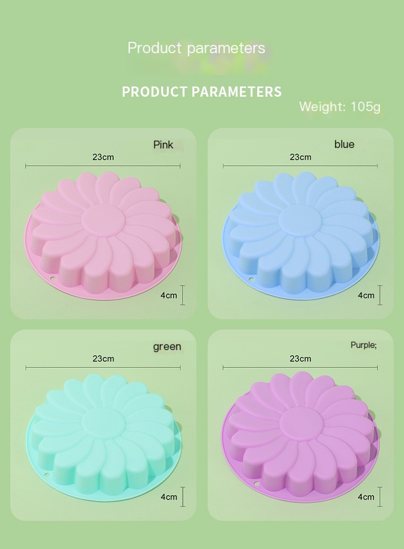 Flower-Shaped Silicone Cake Mold in Use