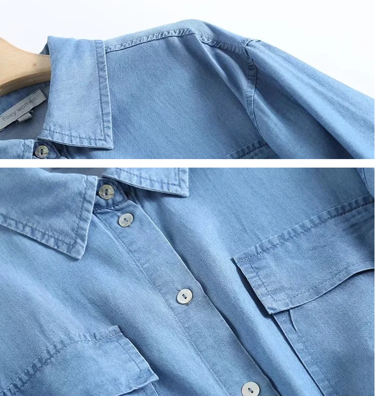 Vestido de denim Tencel Imagem 6
