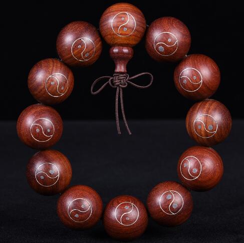 Golden Silk Sandalwood Beads Bracelet