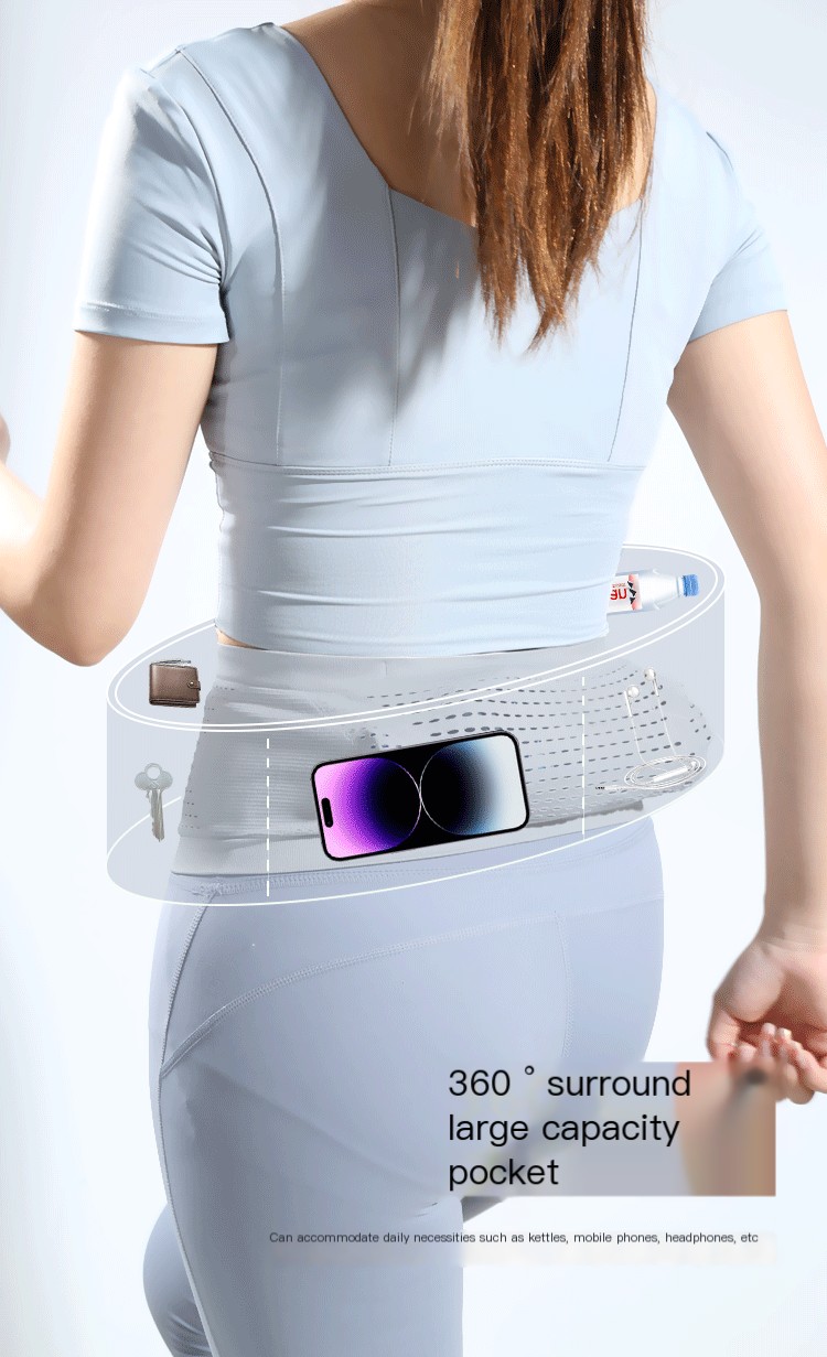 Different colors of Seamless invisible sports waist bag