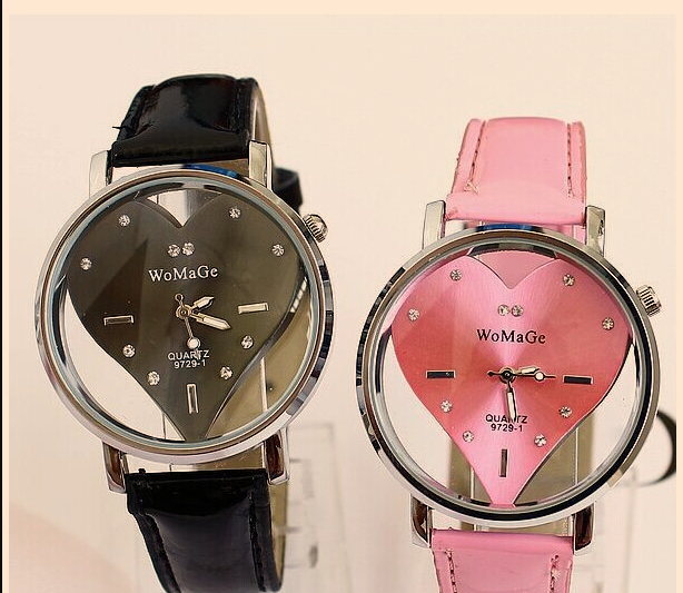 Heart-Shaped Watch Red