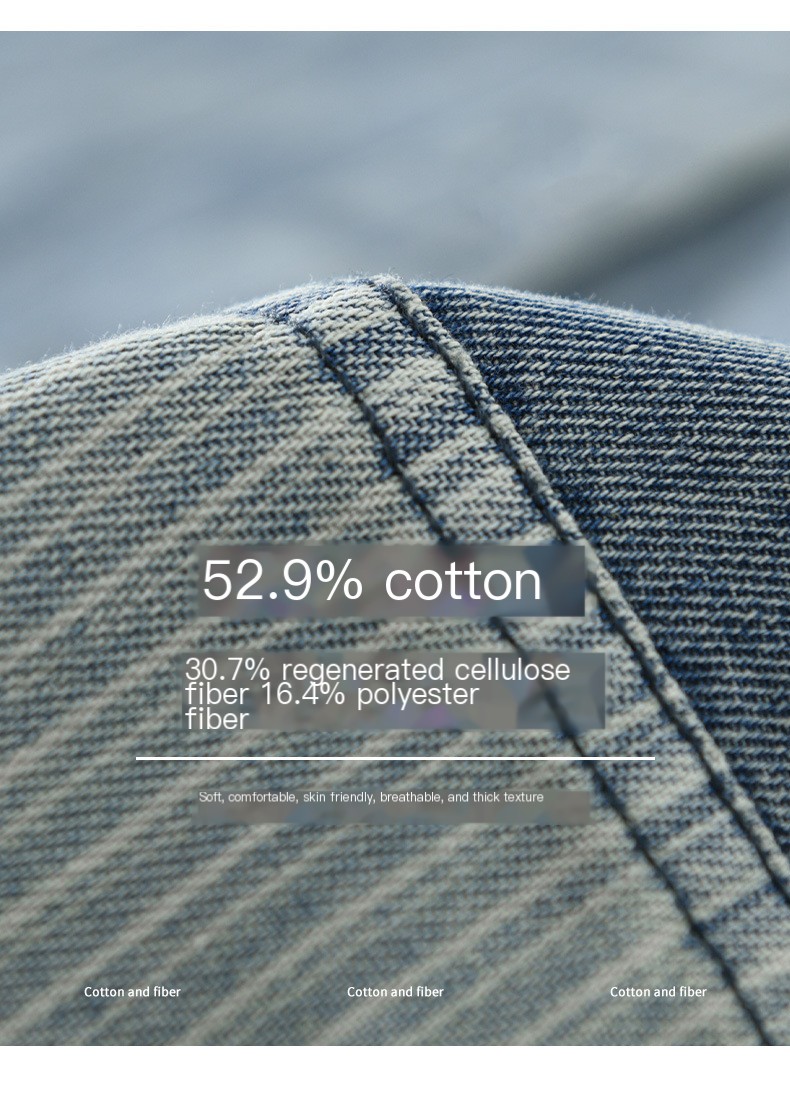 Denim contrasting color striped shirt